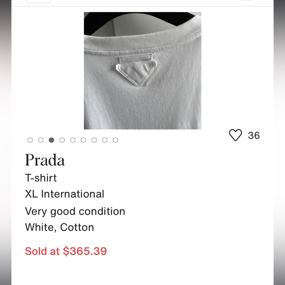 PRADA WHITE ELEVATED POCKET TEE - Picture 6 of 11